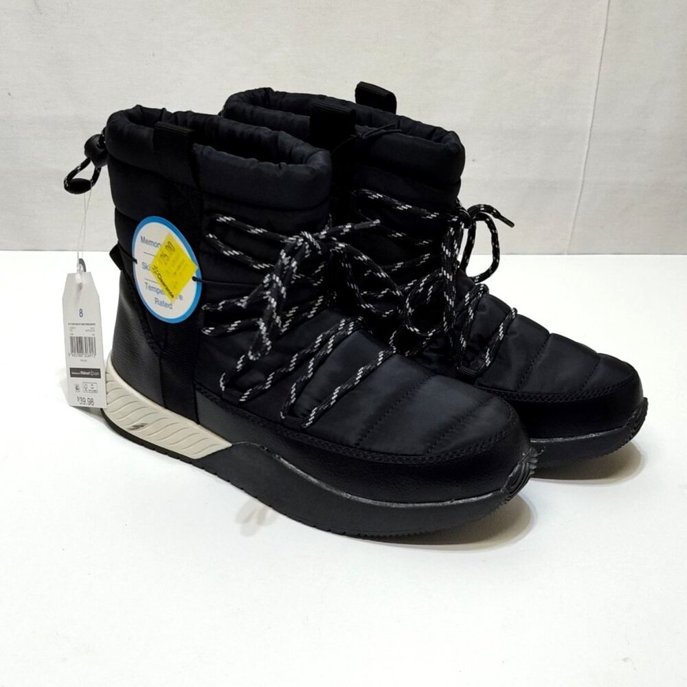 Time And Tru Winter Puff Booties -5°F Temp Rated Skid Resistant Women Size 8 NWT